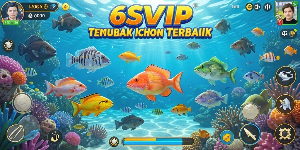 Screenshot gameplay 6SVIP Tembak Ikan yang seru dan menarik.