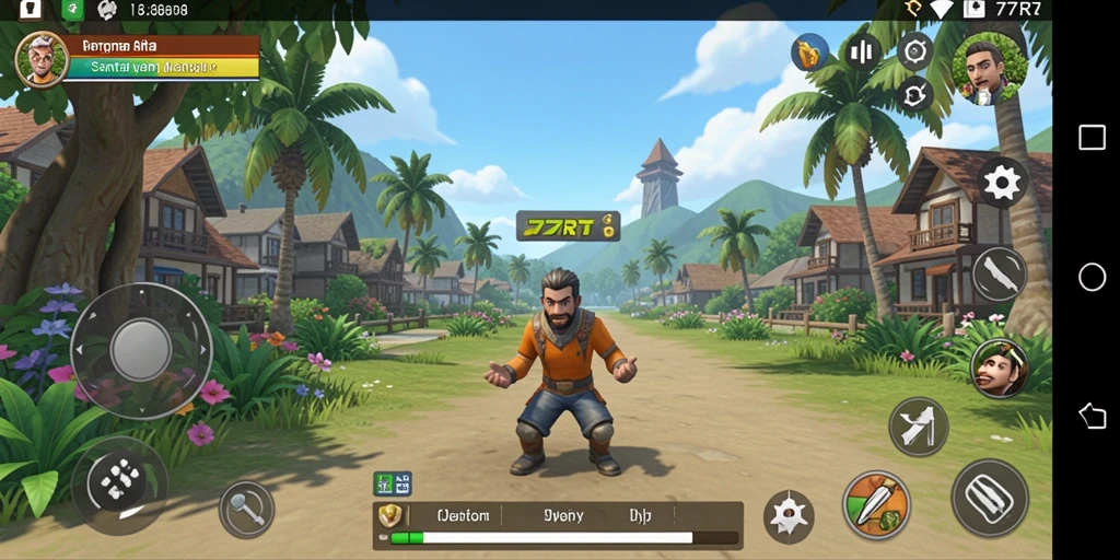 Tampilan gameplay 77RT yang seru dan penuh warna.