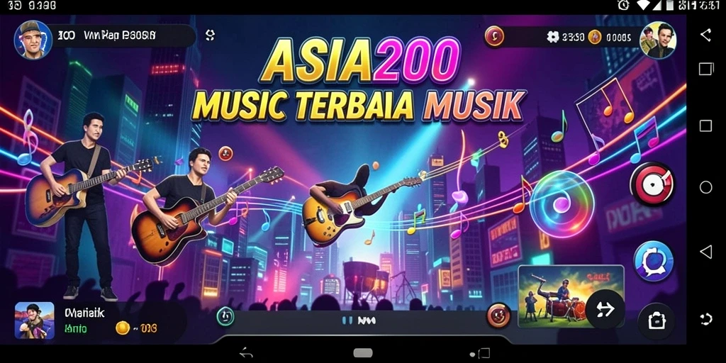 Tampilan gameplay ASIA200 yang penuh warna dan interaktif.