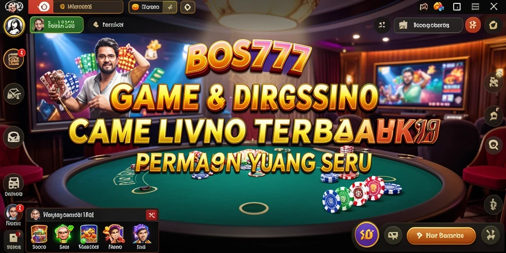Tampilan gameplay Live Casino yang mendebarkan dan interaktif di BOS777.
