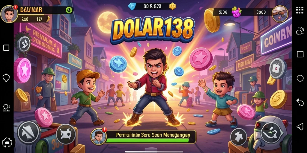 Tampilan gameplay utama DOLAR138 yang menampilkan berbagai level arcade menegangkan.