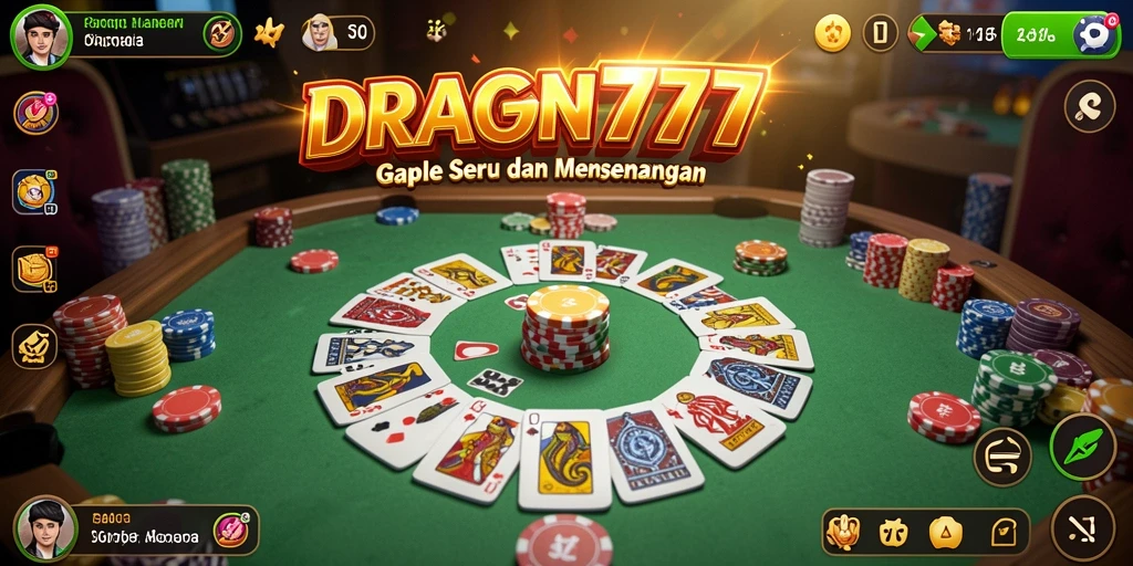 Tampilan gameplay seru Gaple di DRAGON777.