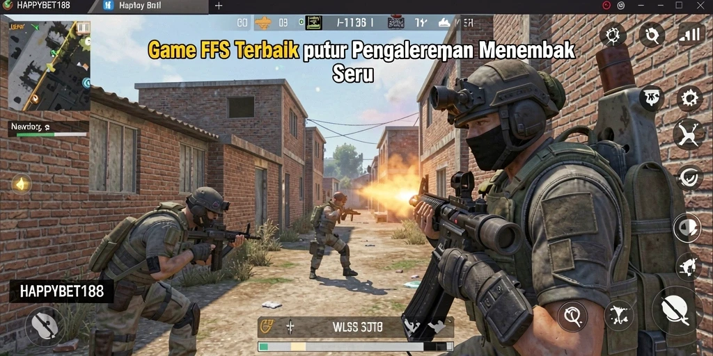 Tampilan permainan seru dalam HAPPYBET188 dengan aksi tembak-menembak intens.