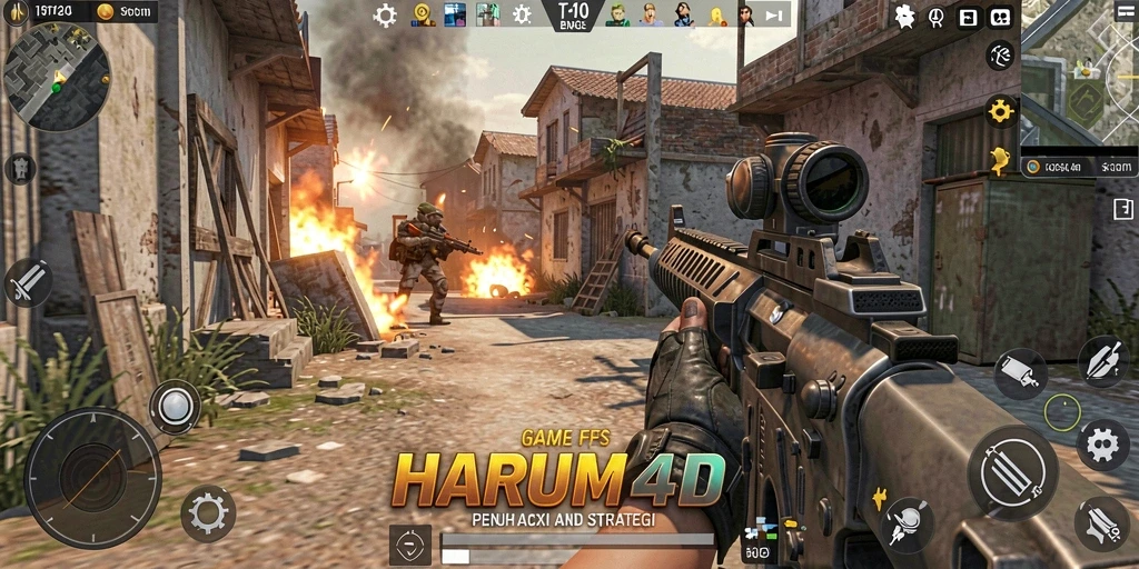 Tampilan gameplay menegangkan dalam <strong>HARUM4D</strong> yang penuh aksi.