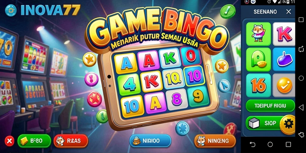 Tampilan permainan Bingo yang seru dan interaktif.