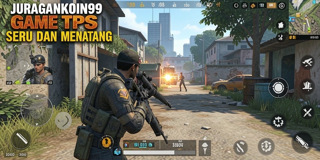 Tampilan gameplay seru JURAGANKOIN99 dengan aksi tembak-menembak intens.