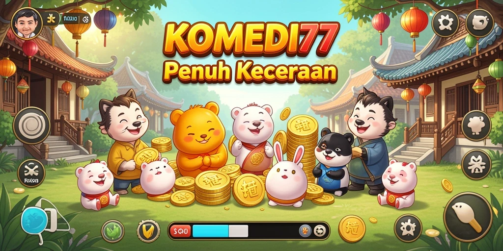 Tampilan gameplay seru QiuQiu di KOMEDI77.