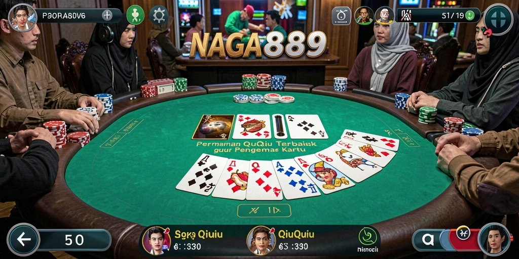 Tampilan gameplay QiuQiu yang seru dan interaktif.