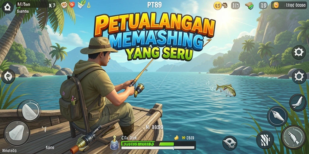 Screenshot menunjukkan gameplay PT89 dengan tampilan memancing yang menakjubkan.