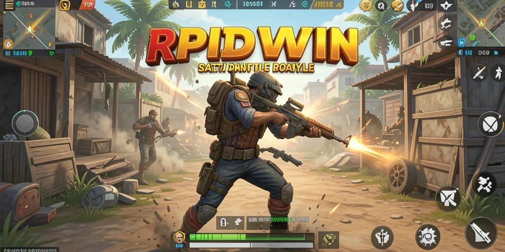 Tangkapan layar utama <strong>RPIDWIN</strong> menampilkan aksi pertempuran mendebarkan.