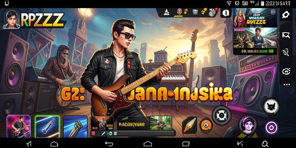 Screenshot gameplay RPZZZ dengan variasi musik yang menarik.