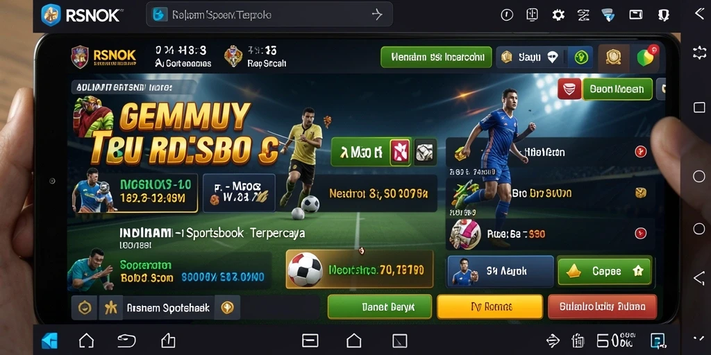 Tampilan utama gameplay RSNOK dengan opsi taruhan menarik.