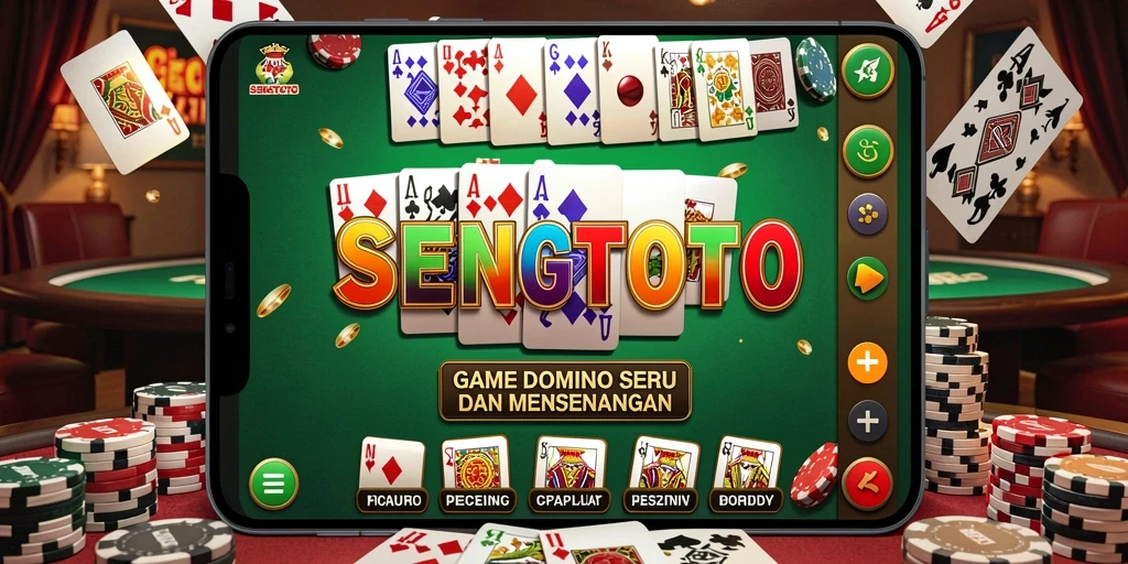 Screenshot gameplay SENGTOTO menampilkan aksi seru permainan Domino.