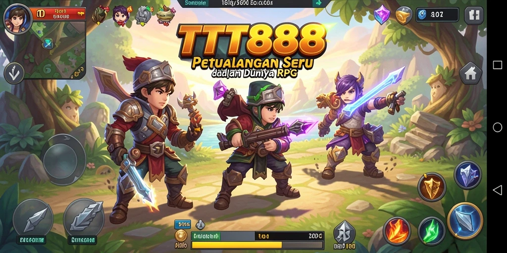 Tampilan gameplay seru dari TTT888 yang penuh aksi RPG.
