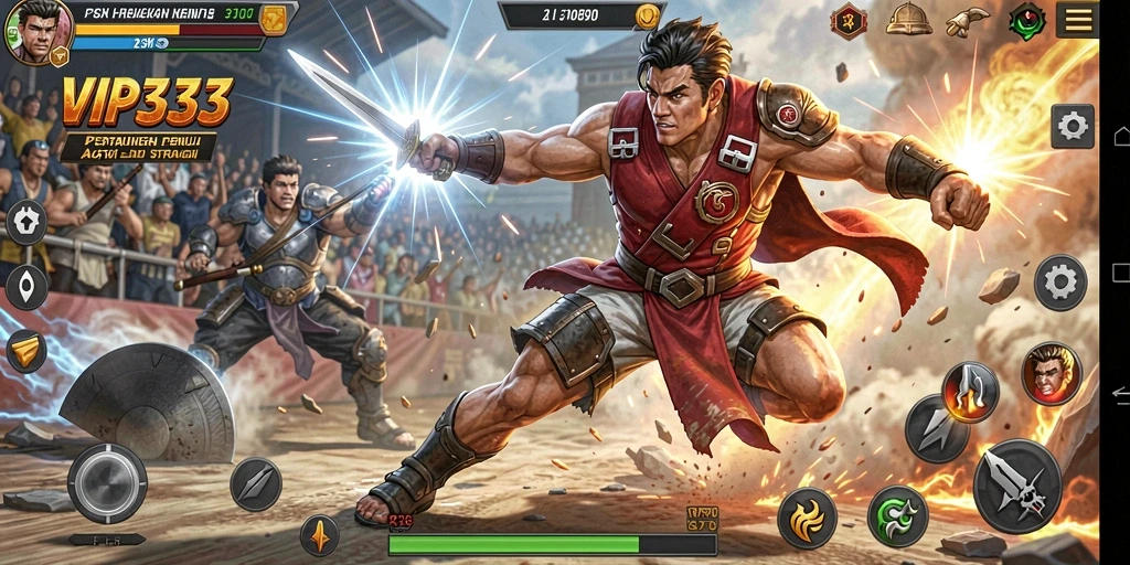 Tangkapan layar gameplay VIP333 yang menunjukkan aksi pertarungan seru.